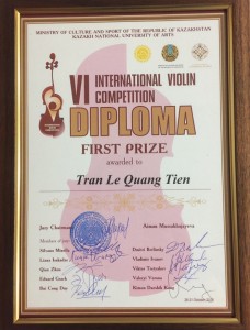 giải nhất cuộc thi violin quốc tế